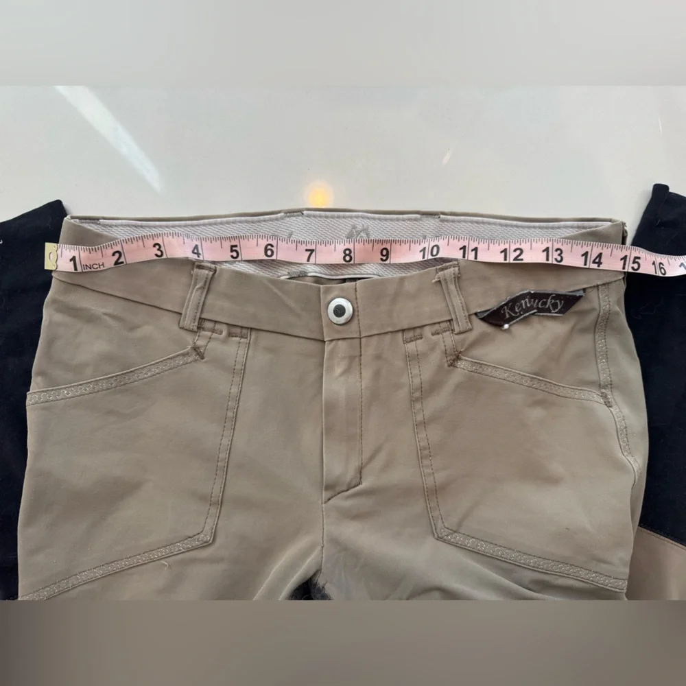 Kentucky Full Seat Summer Fabric Tan Size 28/40 - Picture 3 of 5